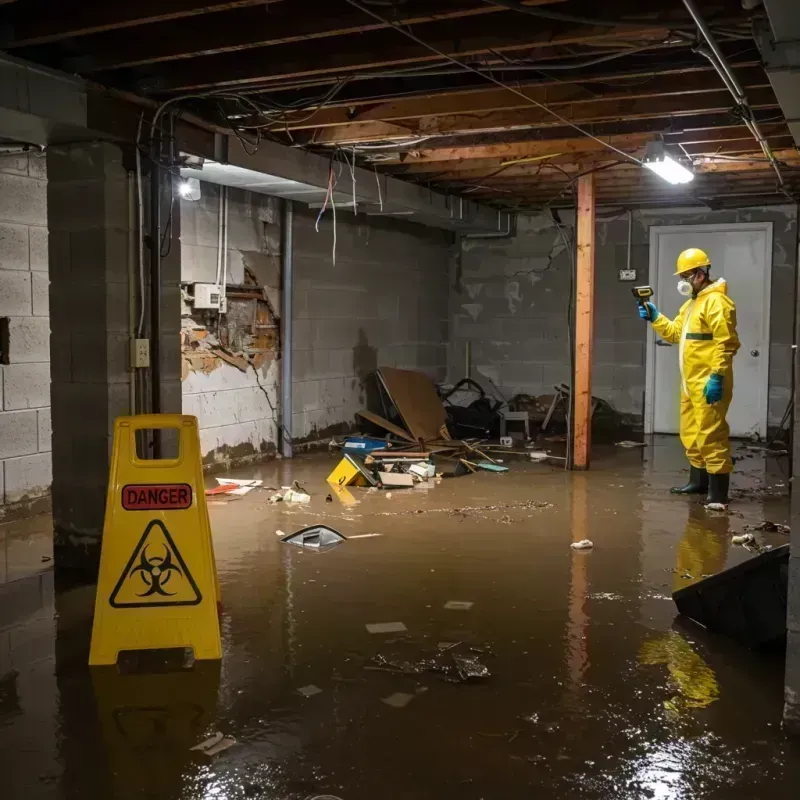 Flooded Basement Electrical Hazard in Forked River, NJ Property